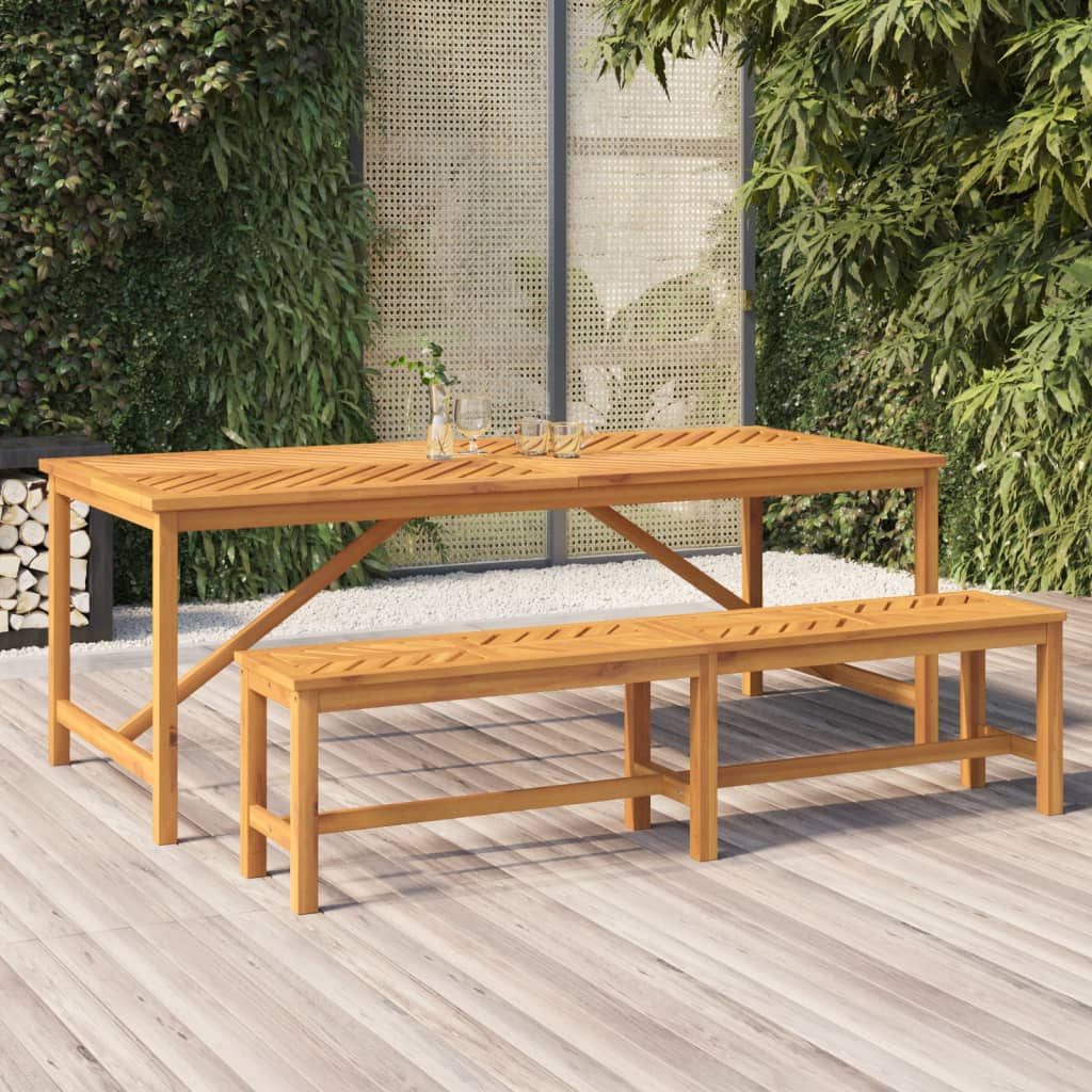 vidaXL Garden Dining Table 200x90x74 cm Solid Wood Acacia