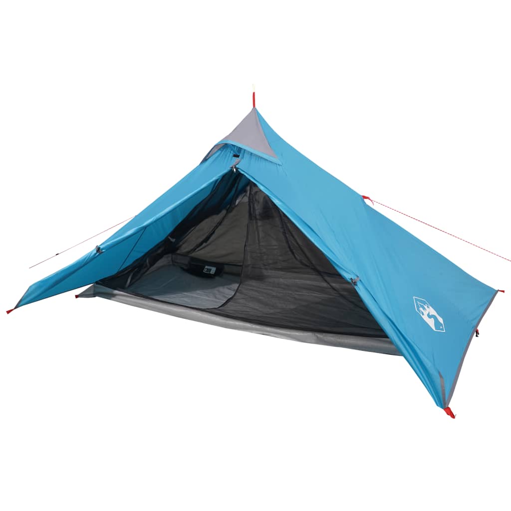 vidaXL Camping Tent Tipi 1-Person Blue Waterproof