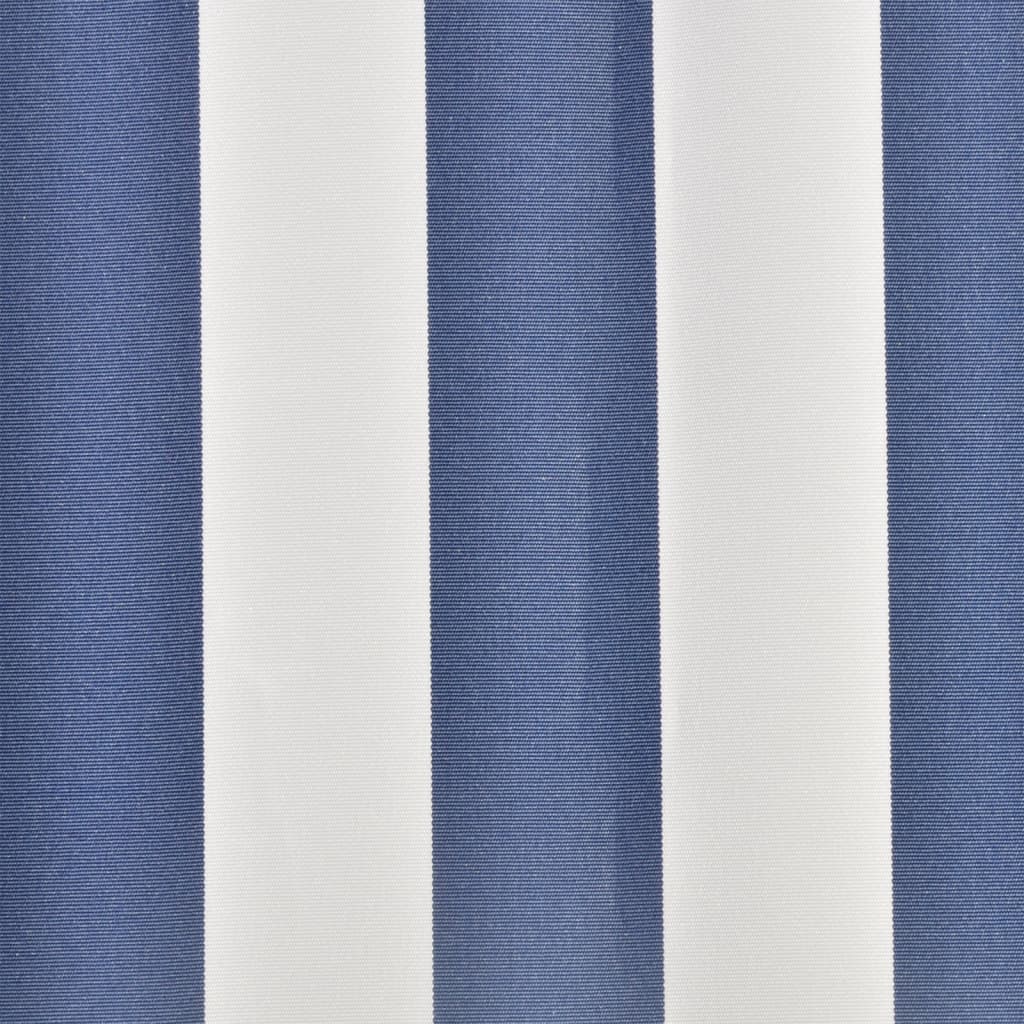 vidaXL Awning Top Sunshade Canvas Blue & White 4 x 3 m