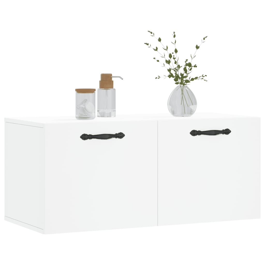 vidaXL Wall Cabinet White 80x36.5x35 cm Engineered Wood