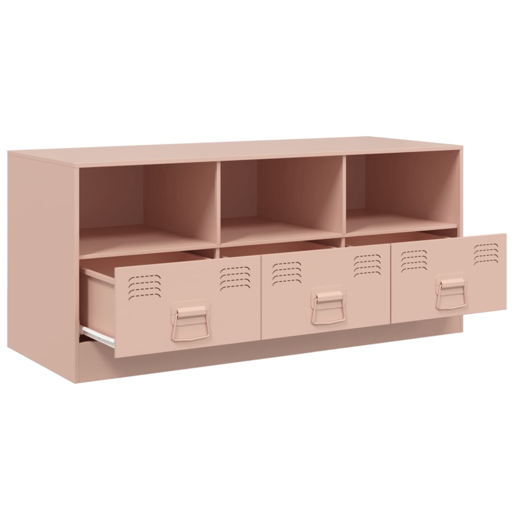 vidaXL TV Cabinet Pink 99x39x44 cm Steel