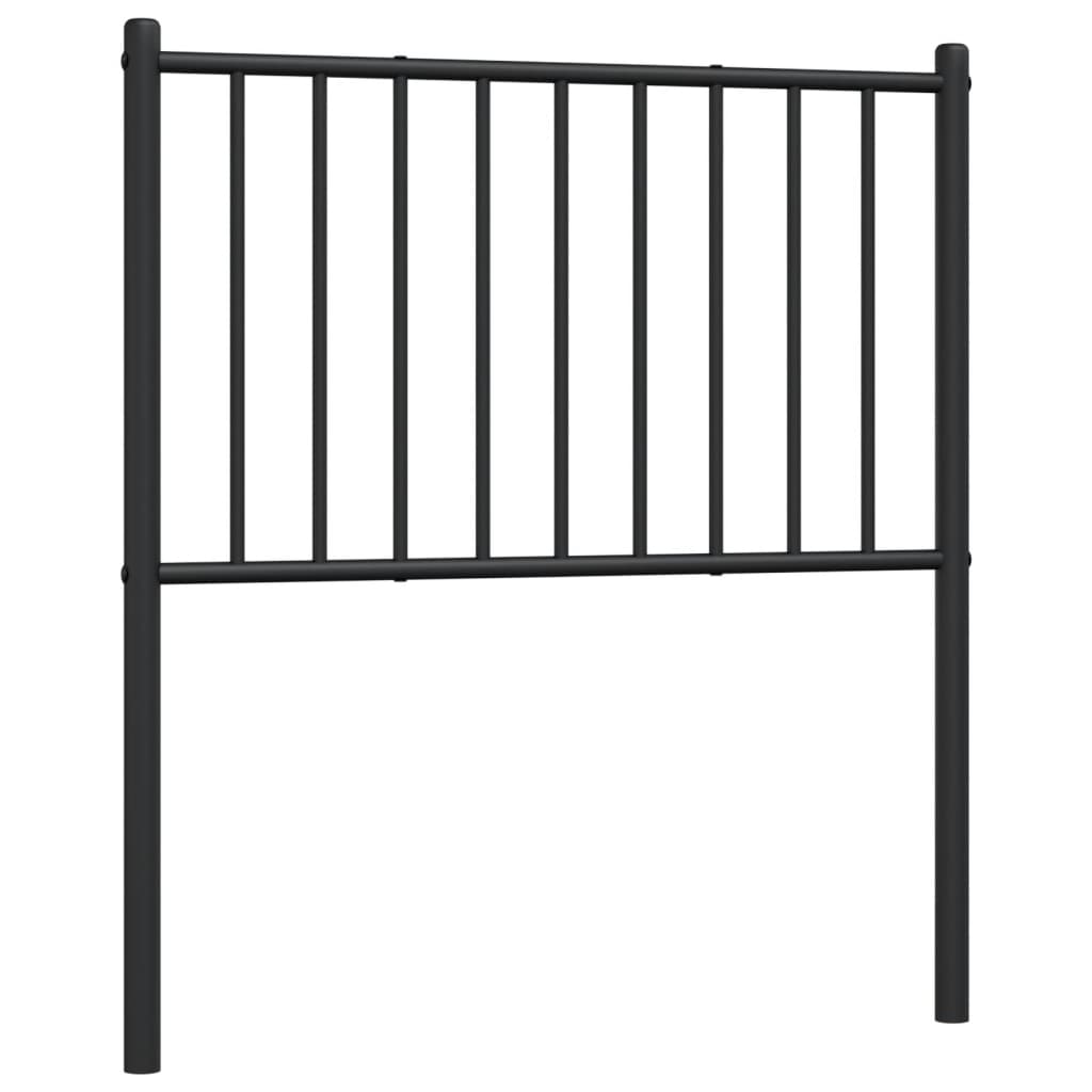 vidaXL Metal Headboard Black 75 cm