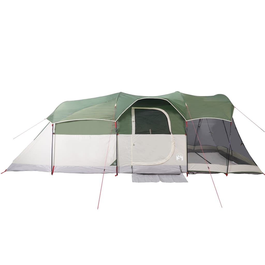 vidaXL Family Tent Tunnel 8-Person Green Waterproof