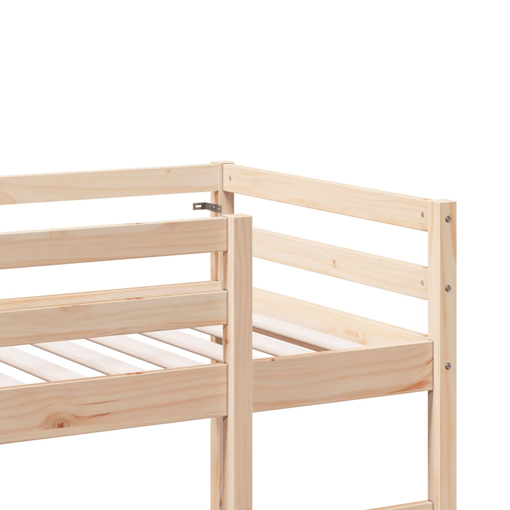 vidaXL Loft Bed Frame without Mattress 90x200 cm Solid Wood Pine