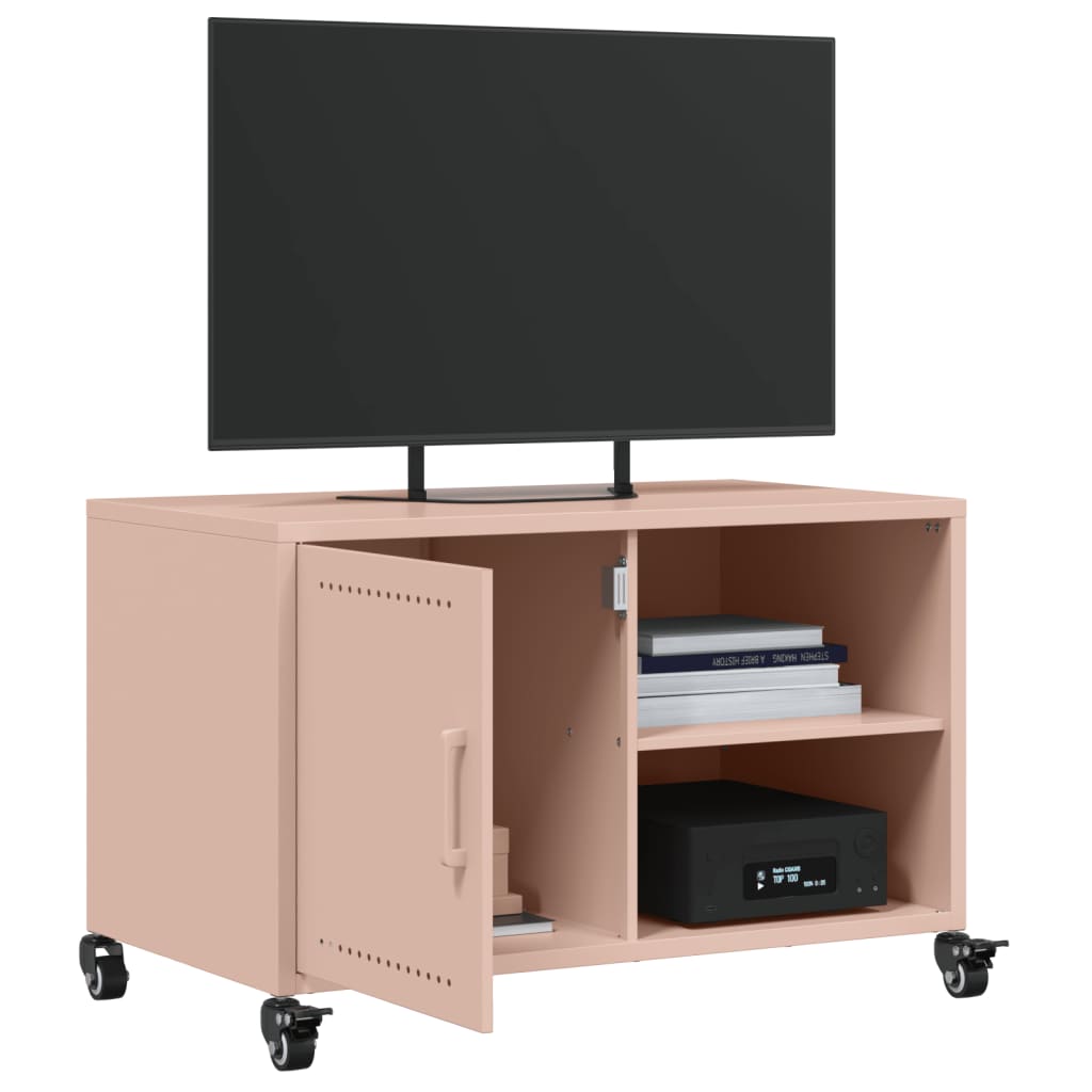 vidaXL TV Cabinet Pink 68x39x43.5 cm Steel