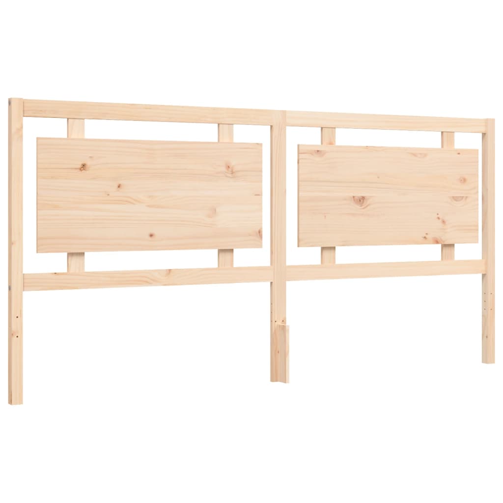 vidaXL Bed Frame with Headboard Super King Size Solid Wood