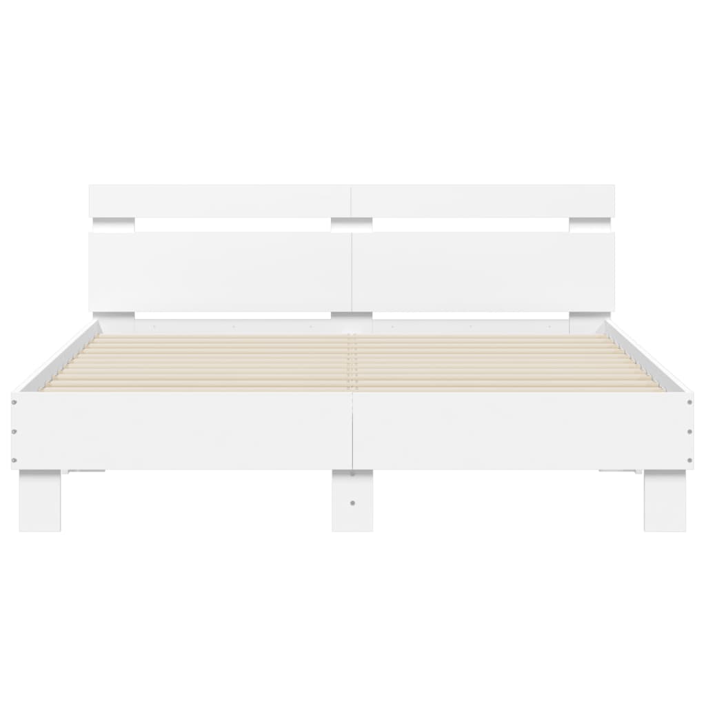 vidaXL Bed Frame without Mattress White 140x190 cm