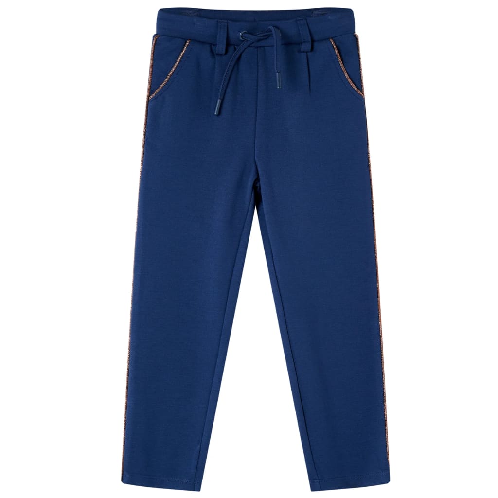 Kids' Pants with Drawstring Navy Blue 116