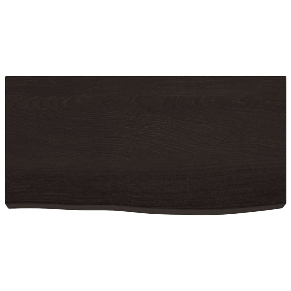 vidaXL Bathroom Countertop Dark Brown 60x30x(2-6) cm Treated Solid Wood