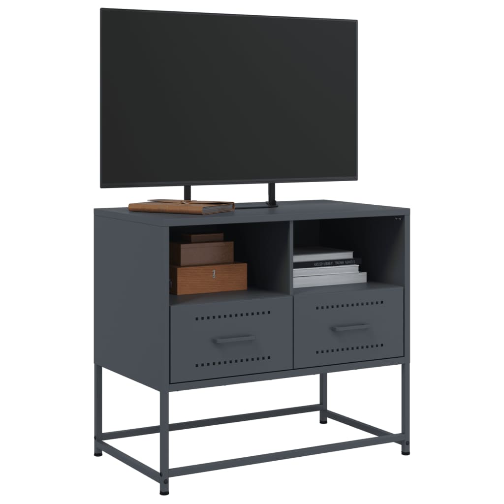 vidaXL TV Cabinet Anthracite 68x39x60.5 cm Steel