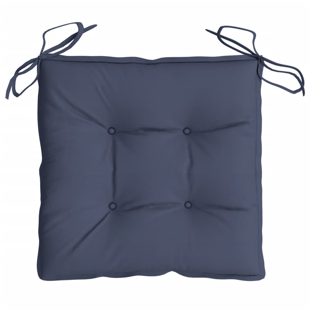 vidaXL Chair Cushions 2 pcs Navy Blue 40x40x7 cm Oxford Fabric