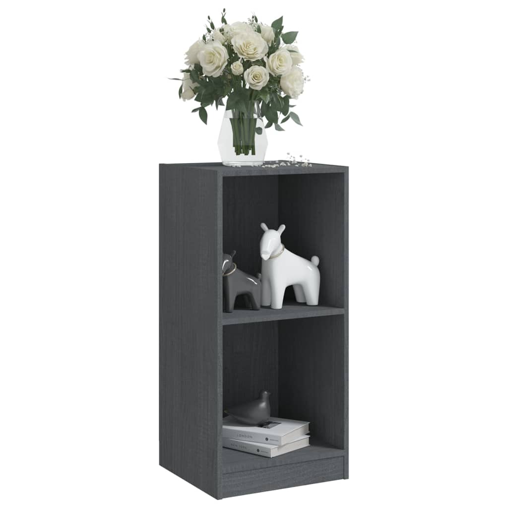 vidaXL Side Cabinet Grey 35.5x33.5x76 cm Solid Pinewood