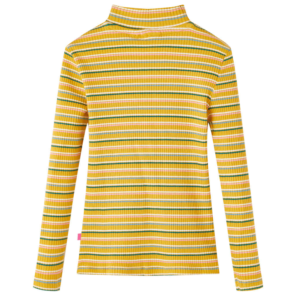 Kids' T-shirt with Long Sleeves Mock Turtleneck Ochre 104