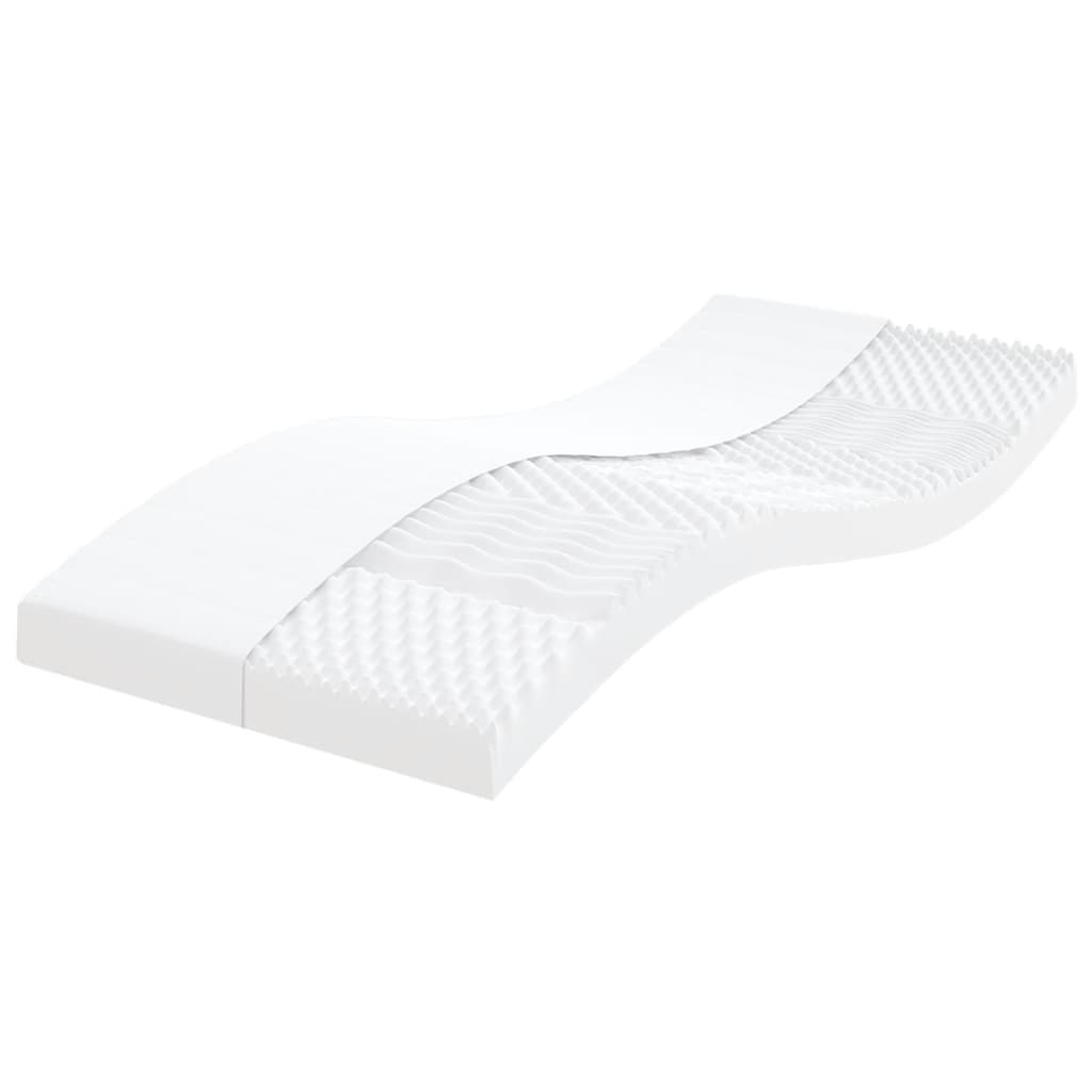 vidaXL Foam Mattresses 2 pcs White 90x190 cm 7-Zone Hardness 20 ILD