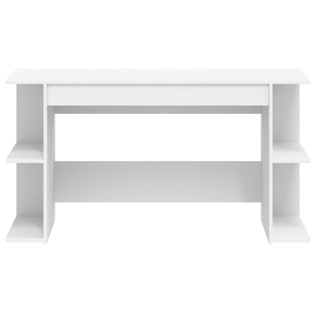 vidaXL Desk White 140x50x75 cm Engineered Wood