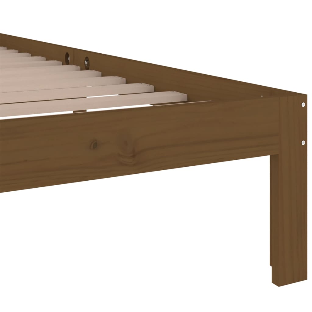 vidaXL Bed Frame without Mattress Honey Brown Solid Wood 100x200 cm