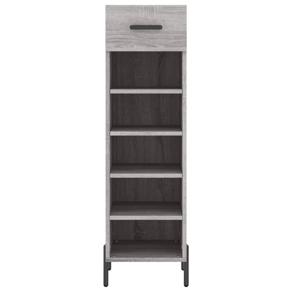 vidaXL Shoe Cabinet Grey Sonoma 30x35x105 cm Engineered Wood