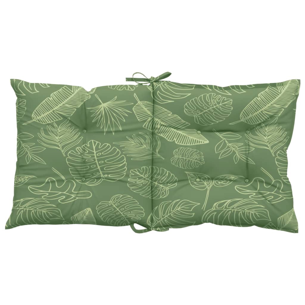 vidaXL Lowback Chair Cushions 4 pcs Leaf Pattern Fabric