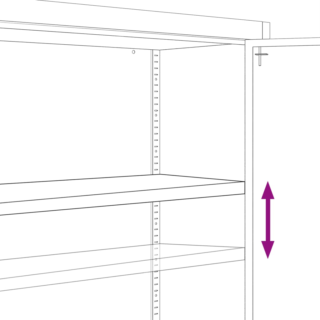 vidaXL File Cabinet Black 90x40x90 cm Steel