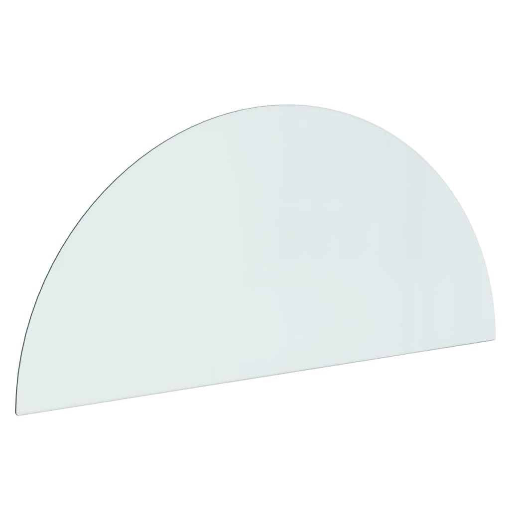 vidaXL Fireplace Glass Plate Half Round 1200x500 mm