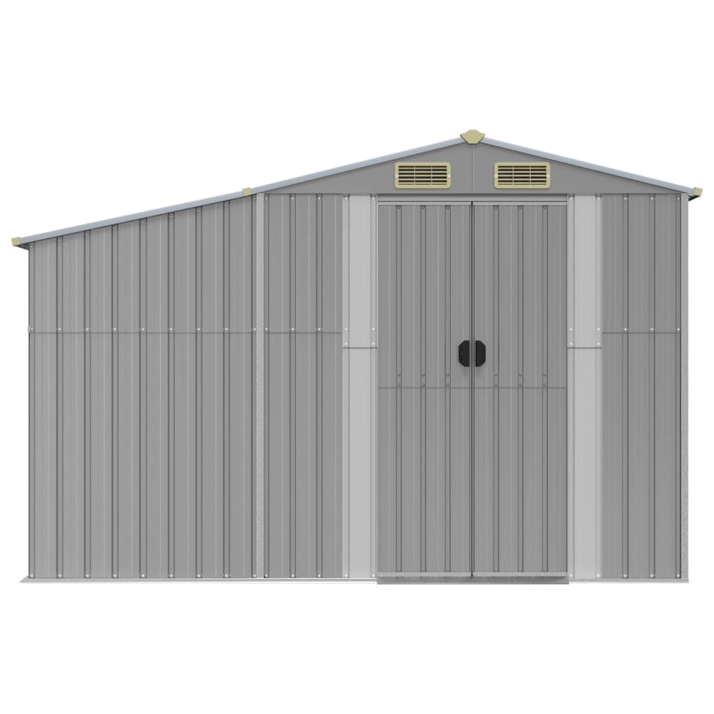 vidaXL Garden Shed Grey 277x279x179 cm Galvanised Steel