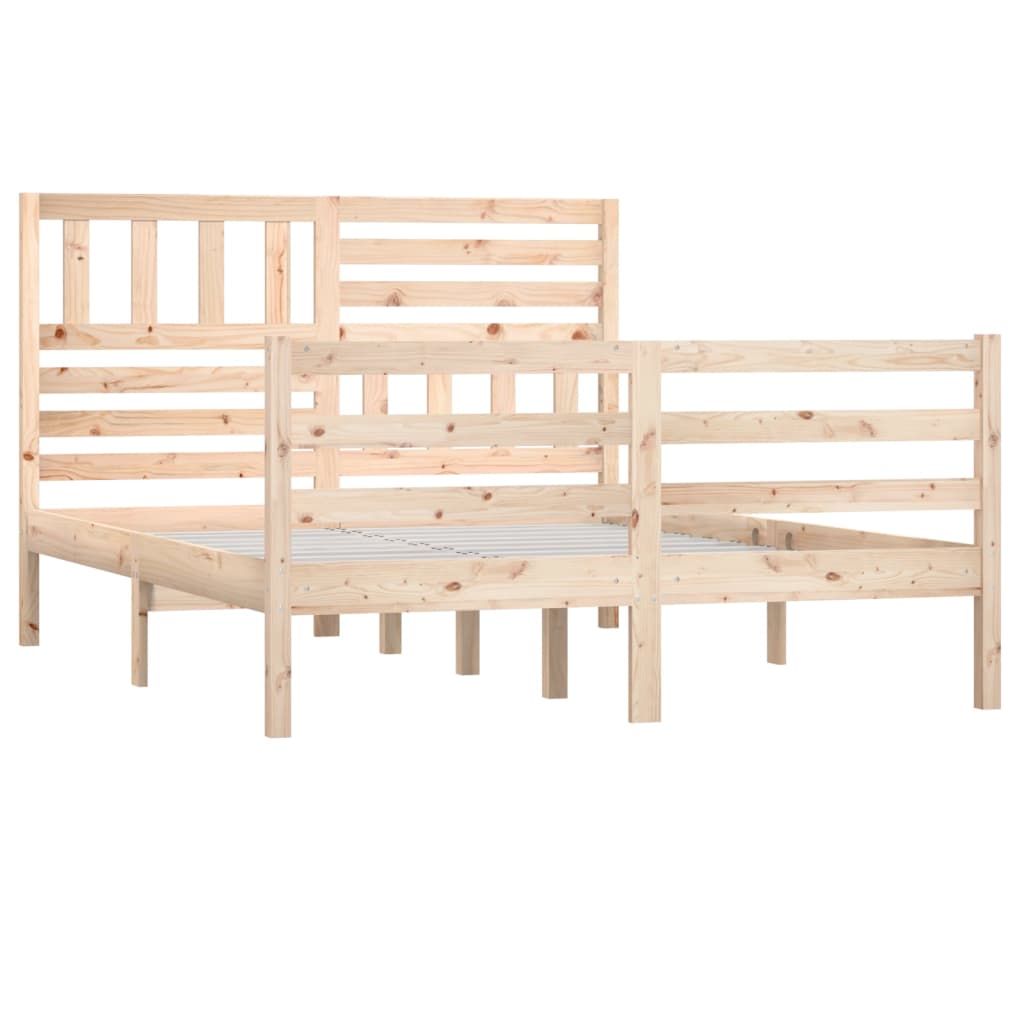 vidaXL Bed Frame without Mattress Solid Wood 160x200 cm