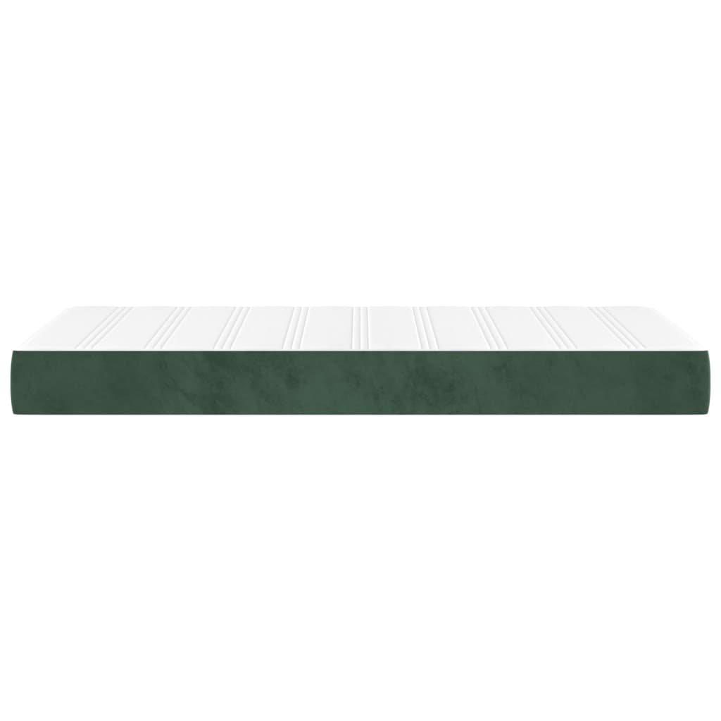 vidaXL Pocket Spring Bed Mattress Dark Green 80x200x20 cm Velvet