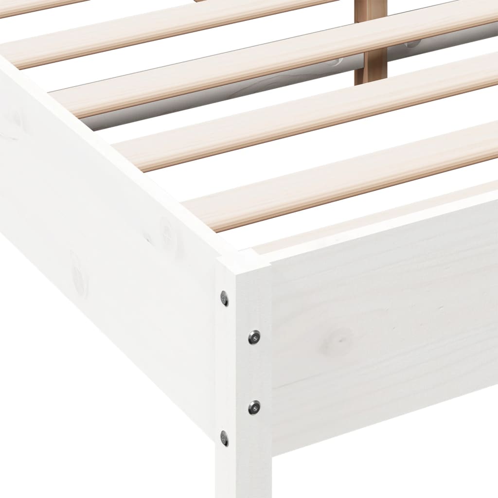 vidaXL Bed Frame without Mattress White 160x200 cm Solid Wood Pine