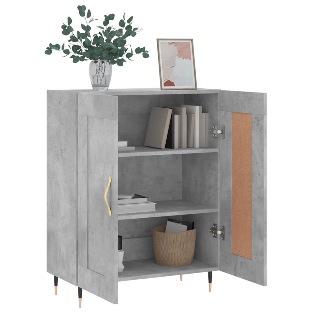 vidaXL Sideboard Concrete Grey 69.5x34x90 cm Engineered Wood