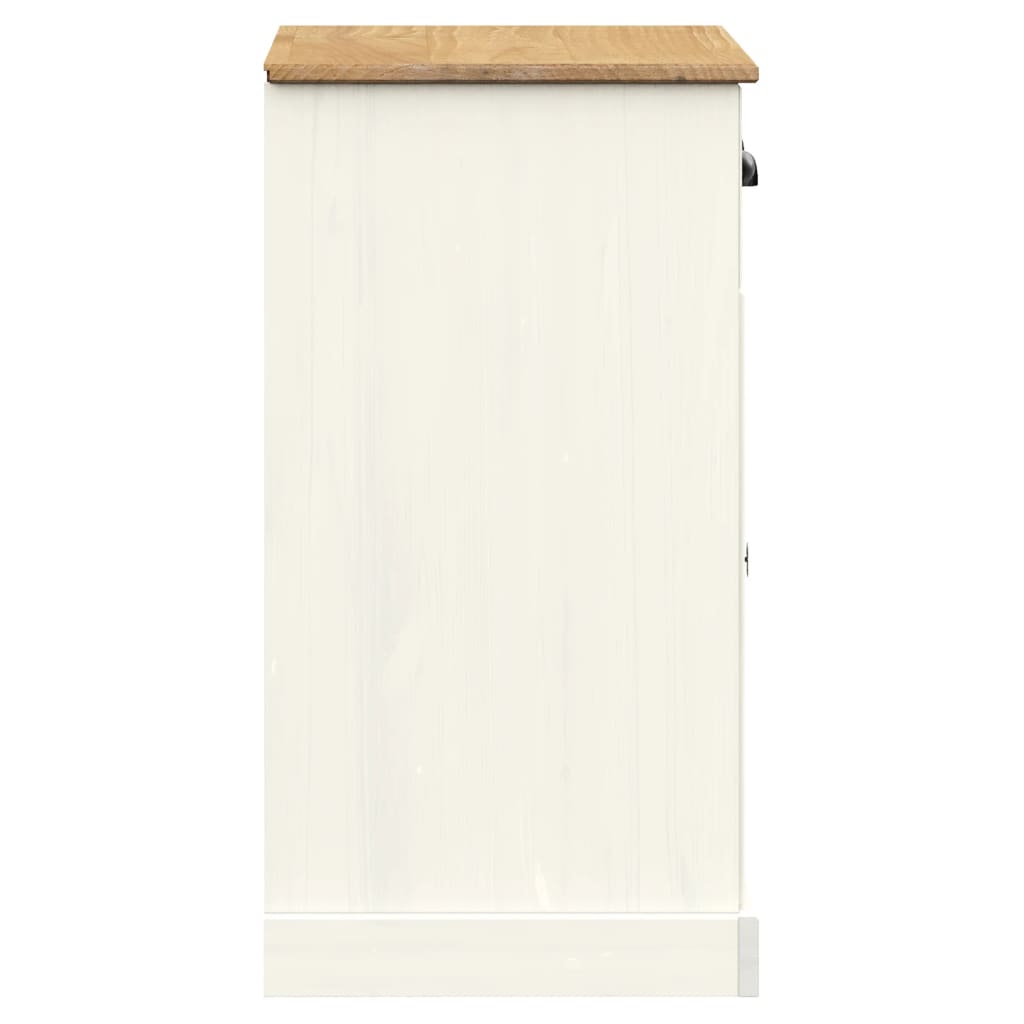 vidaXL Sideboard with Drawers VIGO 78x40x75 cm White Solid Wood Pine