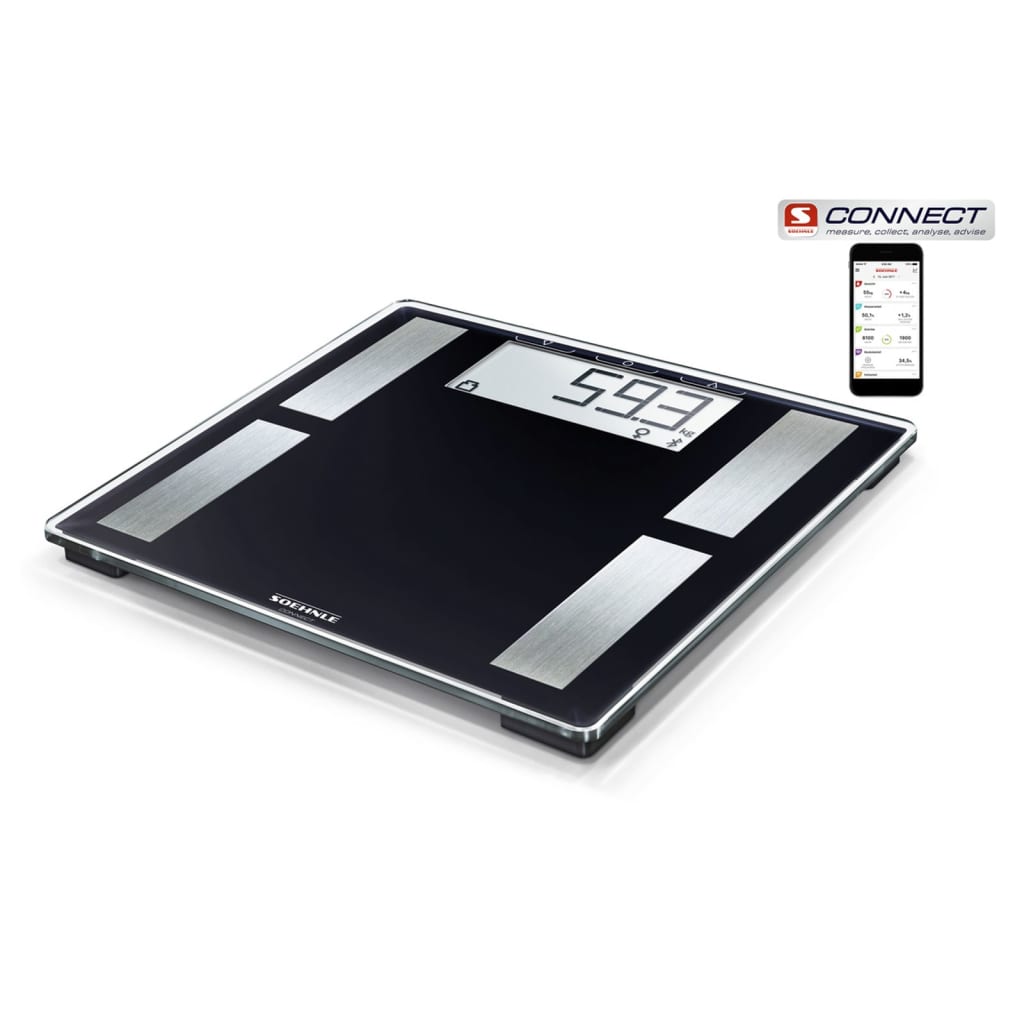 Soehnle Body Analysis Scales Shape Sense Connect 50 180 kg Black