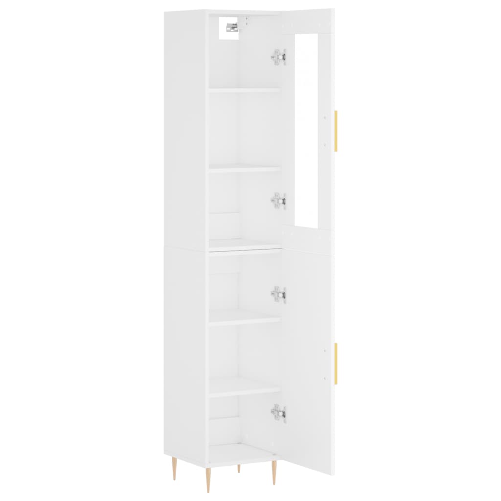 vidaXL Highboard White 34.5x34x180 cm Engineered Wood