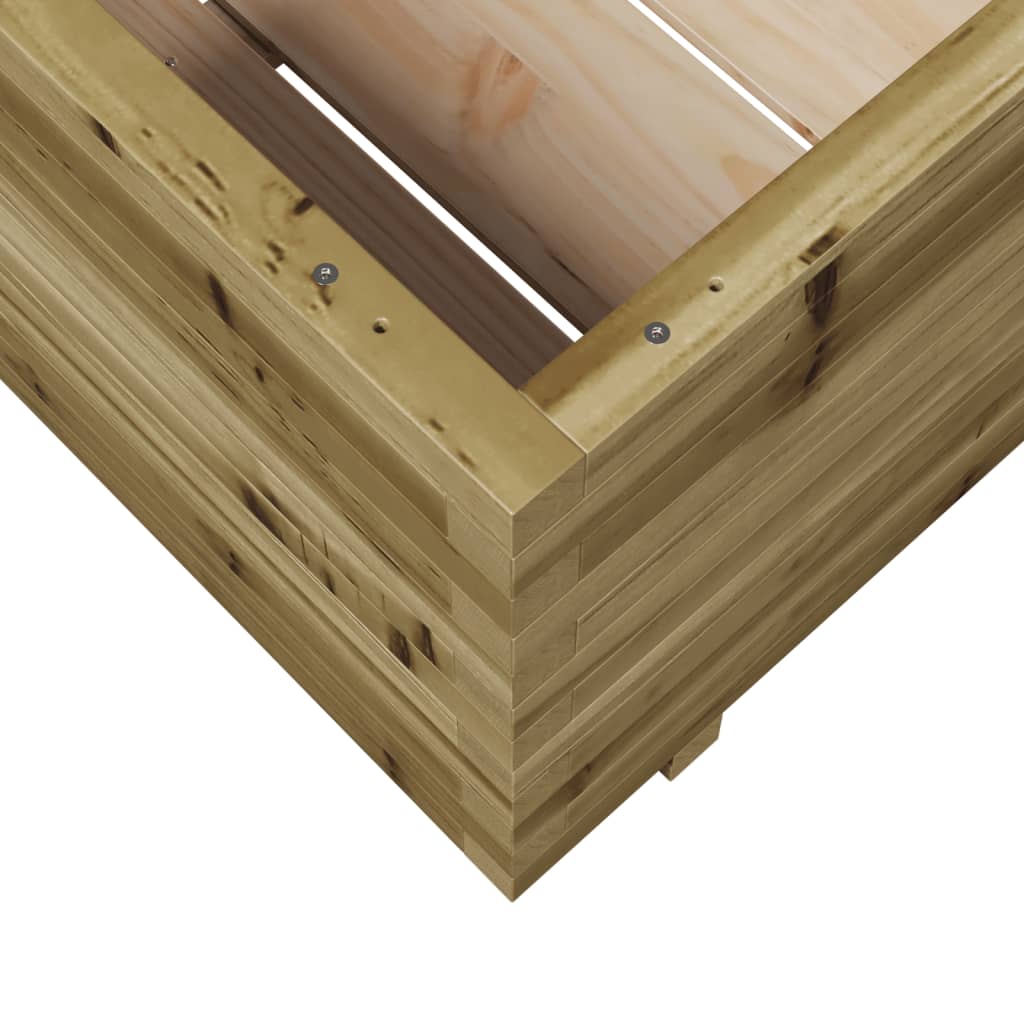 vidaXL Garden Planter 80x80x49.5 cm Impregnated Wood Pine