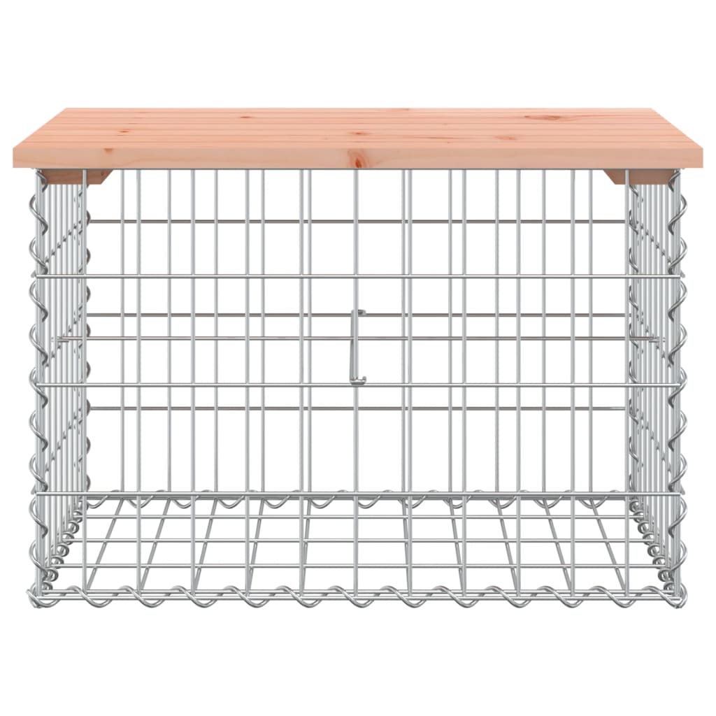 vidaXL Garden Bench Gabion Design 63x44x42 cm Solid Wood Douglas