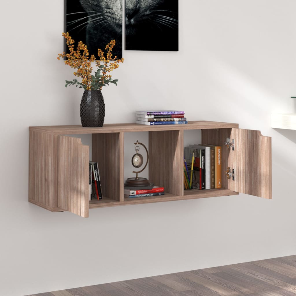 vidaXL TV Cabinet Grey Sonoma 88.5x27.5x30.5 cm Engineered Wood