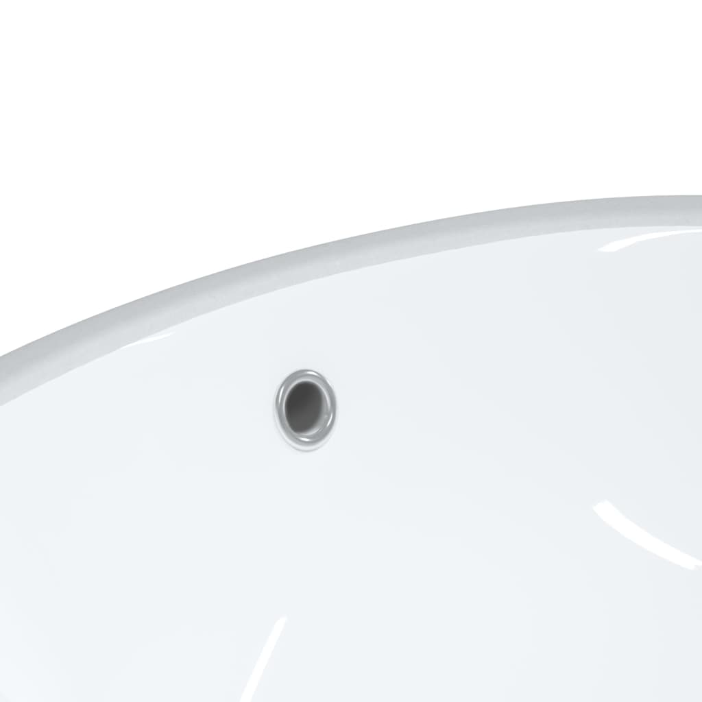 vidaXL Bathroom Sink White 38.5x33.5x19 cm Oval Ceramic