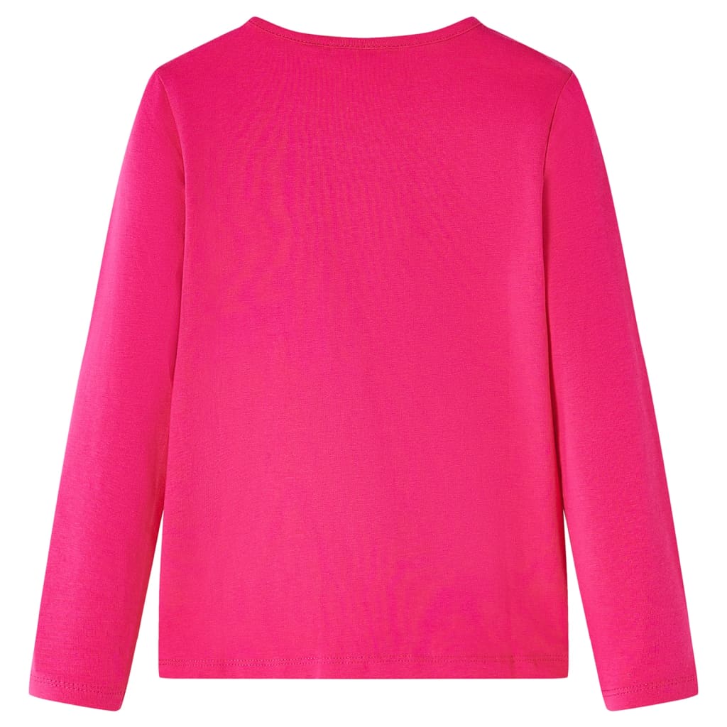 Kids' T-shirt with Long Sleeves Bright Pink 140