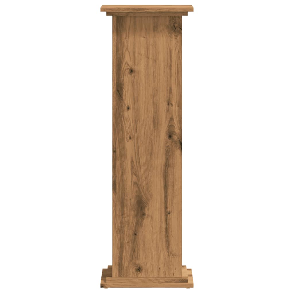 vidaXL Plant Stand Artisian Oak 33x33x100 cm Engineered Wood