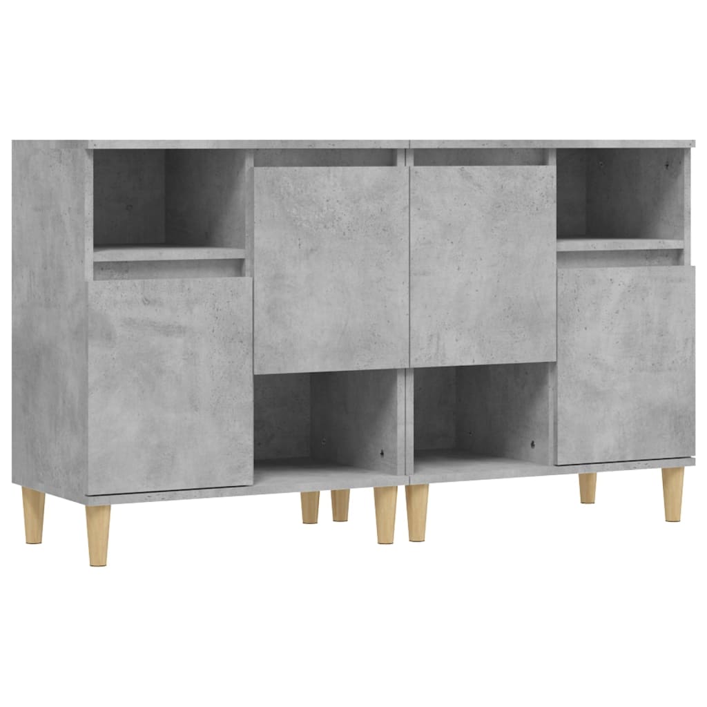 vidaXL Sideboards 2 pcs Concrete Grey 60x35x70 cm Engineered Wood