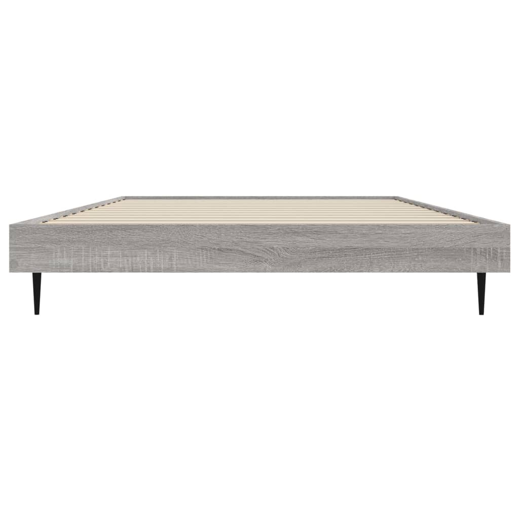 vidaXL Bed Frame without Mattress Grey Sonoma 100x200 cm Engineered Wood