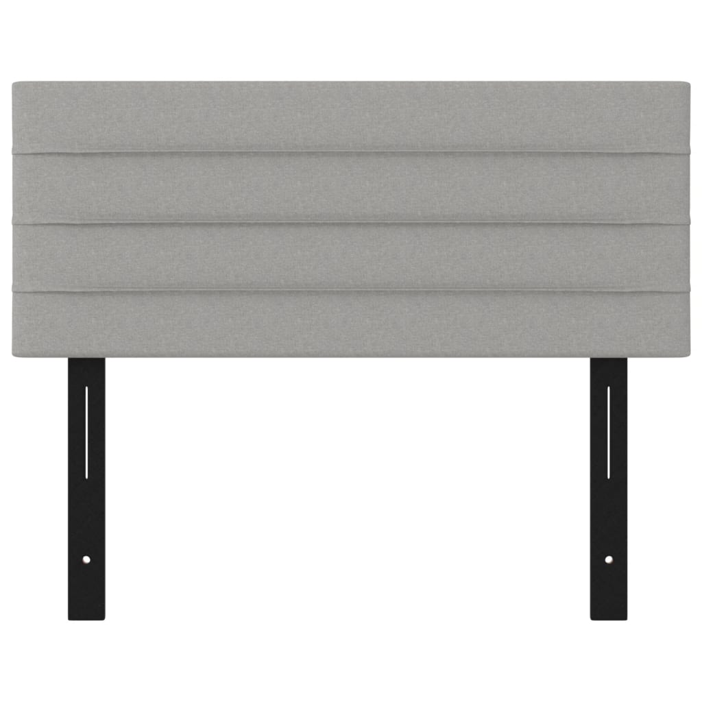 vidaXL Headboard Light Grey 100x5x78/88 cm Fabric