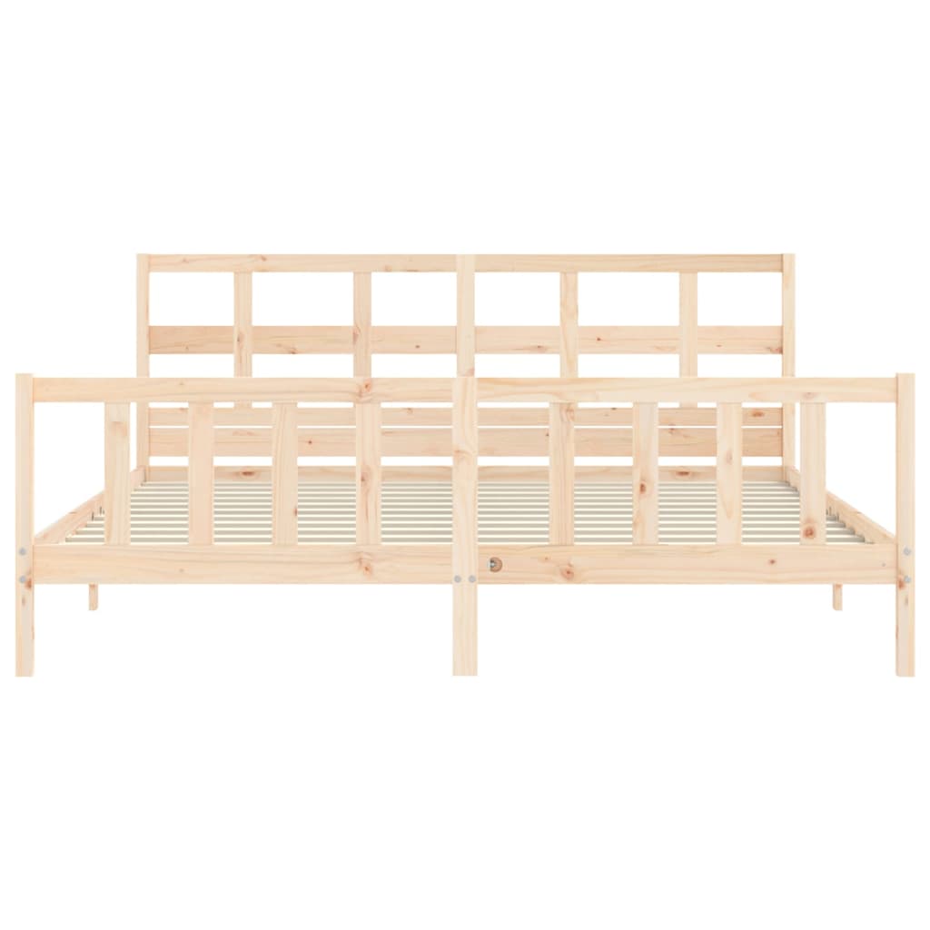 vidaXL Bed Frame without Mattress Super King Size Solid Wood Pine