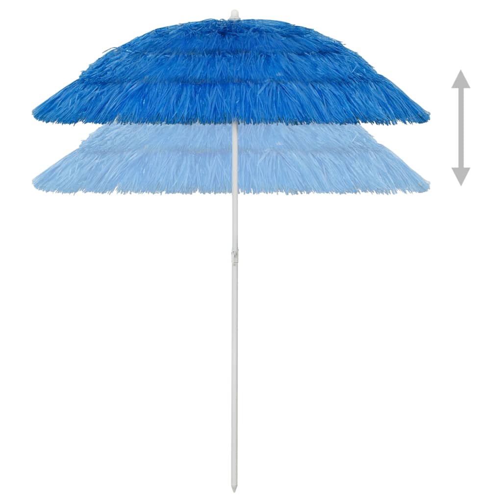 vidaXL Hawaii Beach Parasol Blue 180 cm