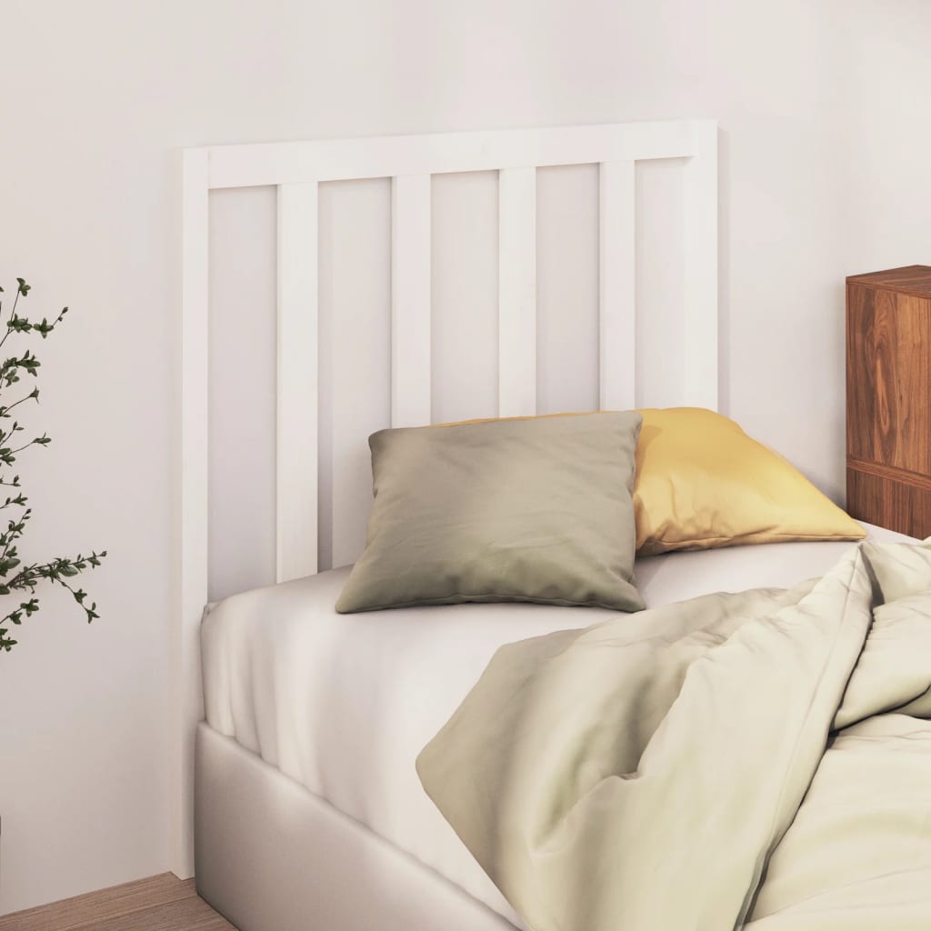 vidaXL Bed Headboard White 95x4x100 cm Solid Wood Pine