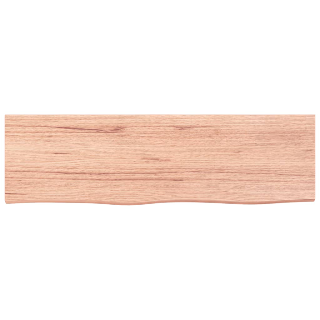 vidaXL Wall Shelf Light Brown 100x30x(2-6) cm Treated Solid Wood Oak