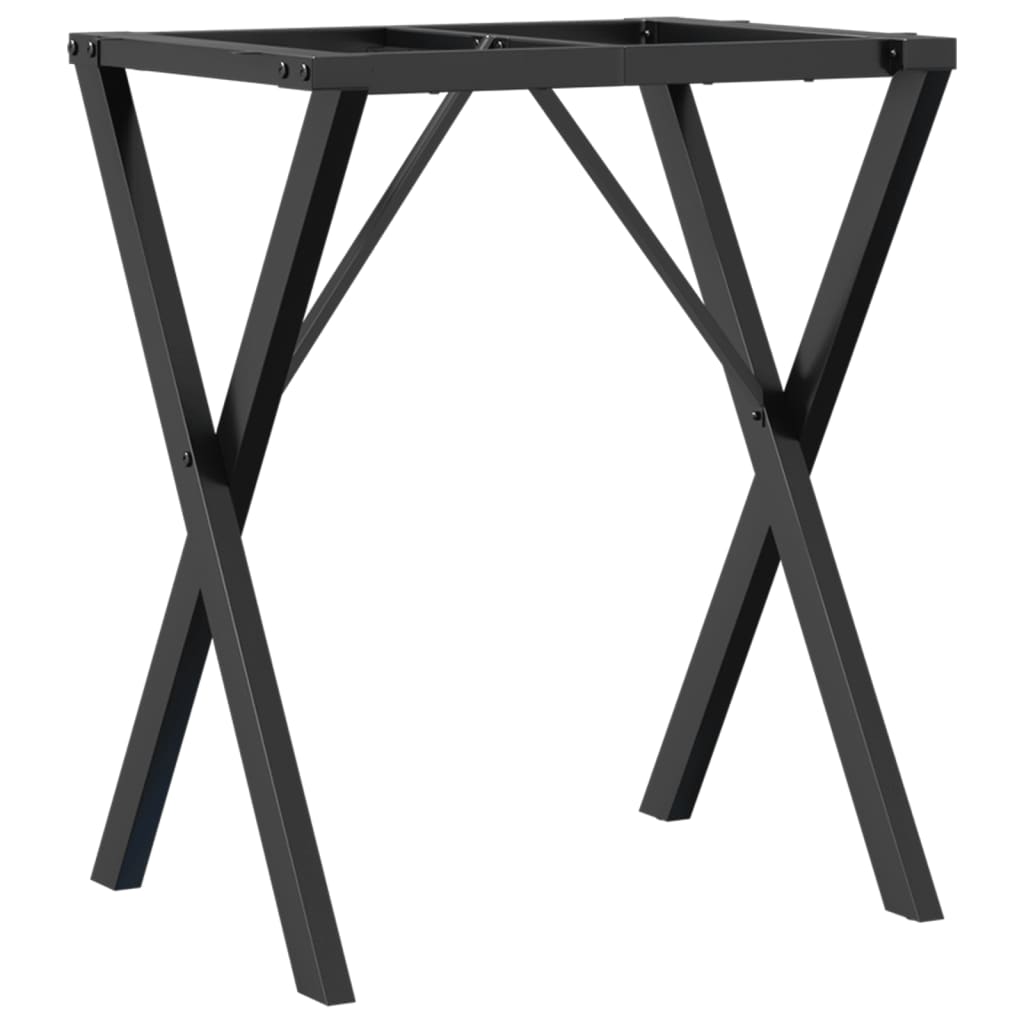 vidaXL Dining Table Legs X-Frame 60x50x73 cm Cast Iron