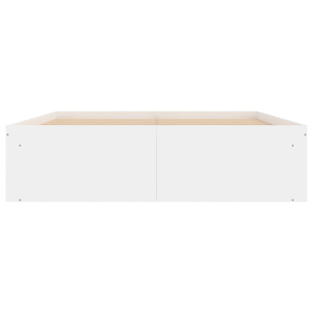 vidaXL Bed Frame without Mattress White 135x190 cm Double