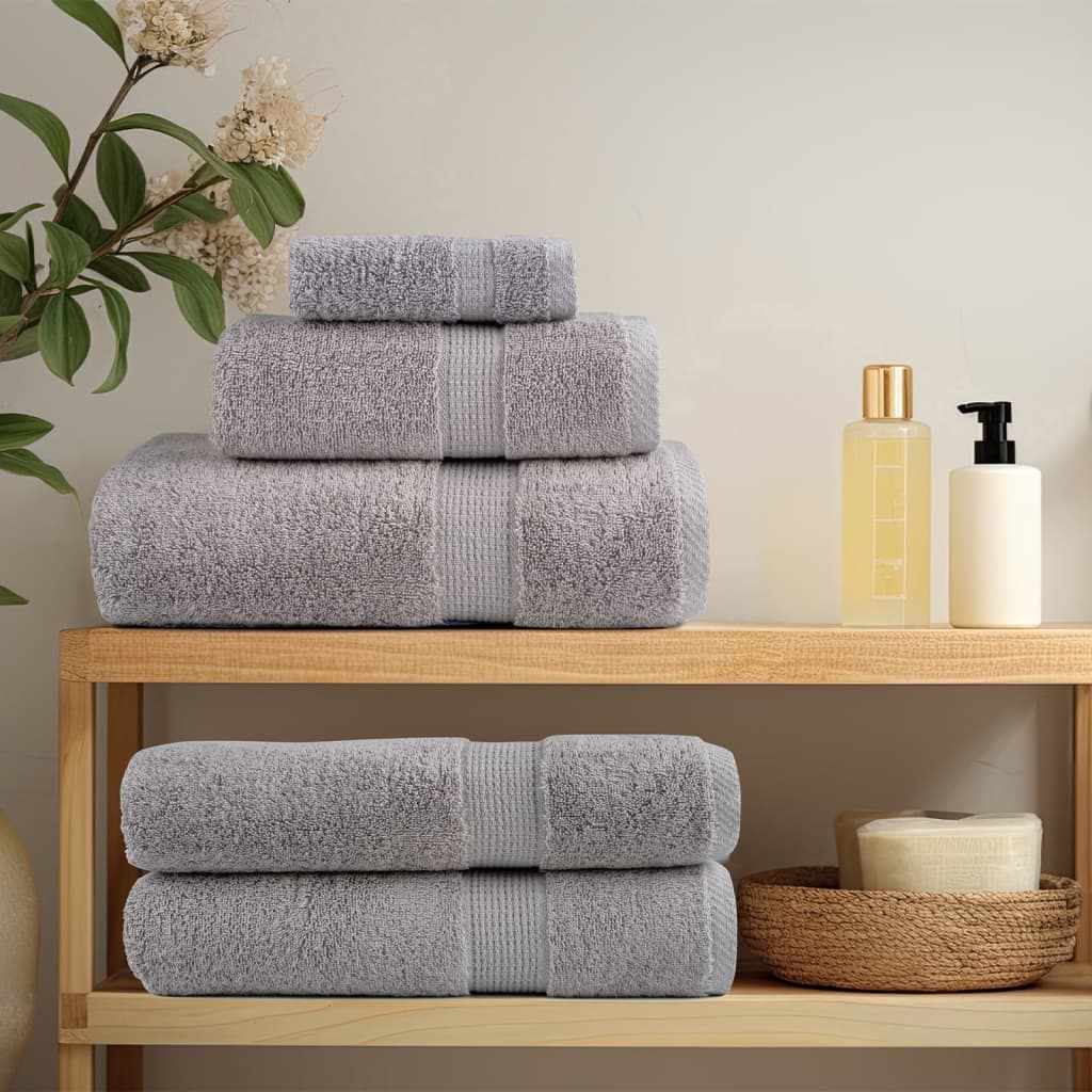 vidaXL Premium Shower Towels SOLUND 2pcs Grey 70x140cm 600gsm