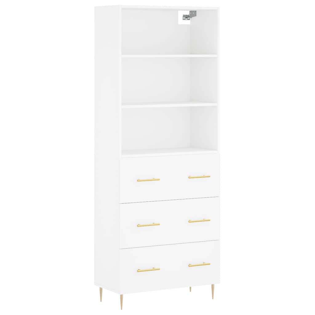 vidaXL Highboard White 69.5x34x180 cm Engineered Wood