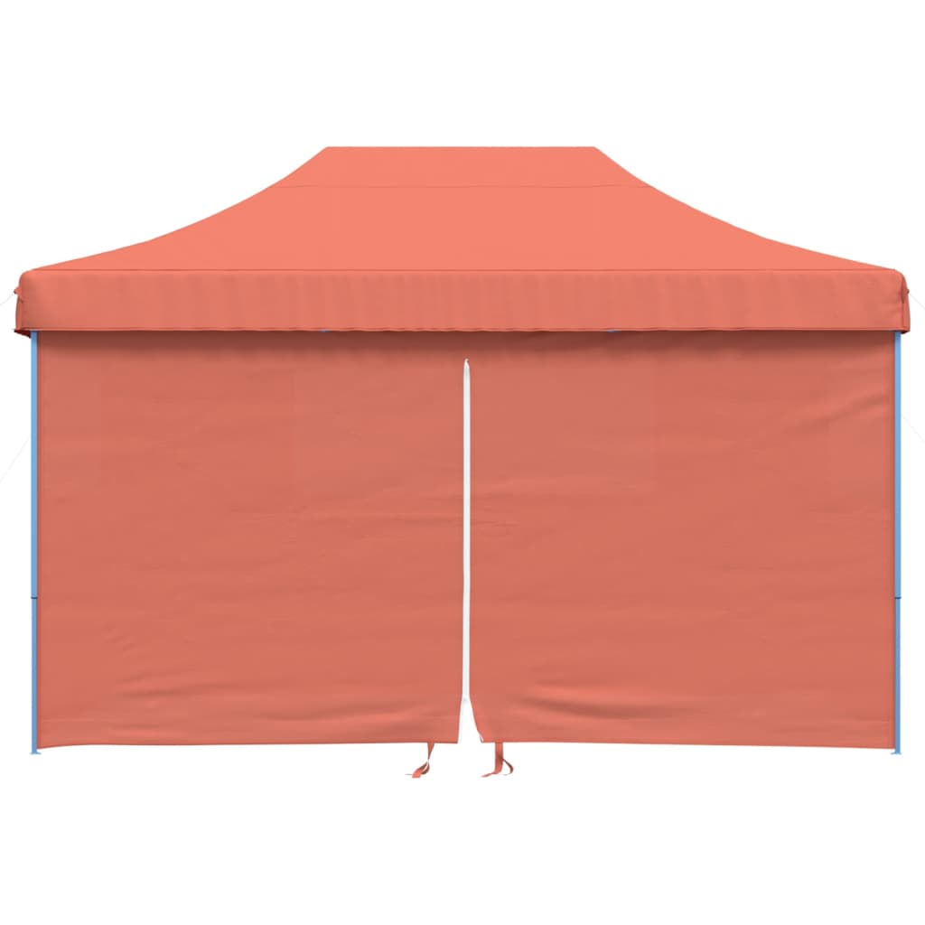 vidaXL Foldable Party Tent Pop-Up with 4 Sidewalls Terracotta